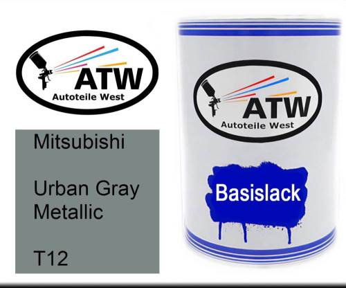 Mitsubishi, Urban Gray Metallic, T12: 500ml Lackdose, von ATW Autoteile West.